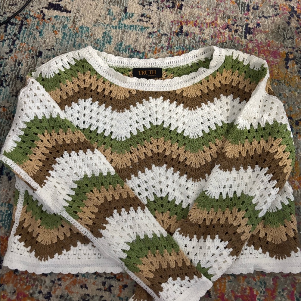 Truth Crochet Sweater with Zigzag Pattern